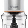 Kenwood Easy Chop Chopper, 0.5 Litre Bowl, 2 Speeds, Quad Blade System, Anti-slip ring for Food Chopper Stability, 500 W, Dishwasher Safe, White CHP61.000WH