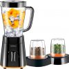 Kenwood Blender Smoothie Maker 500W 1.5L with Grinder Mill, Chopper Mill, Ice Crush Function BLP15.360BK Black