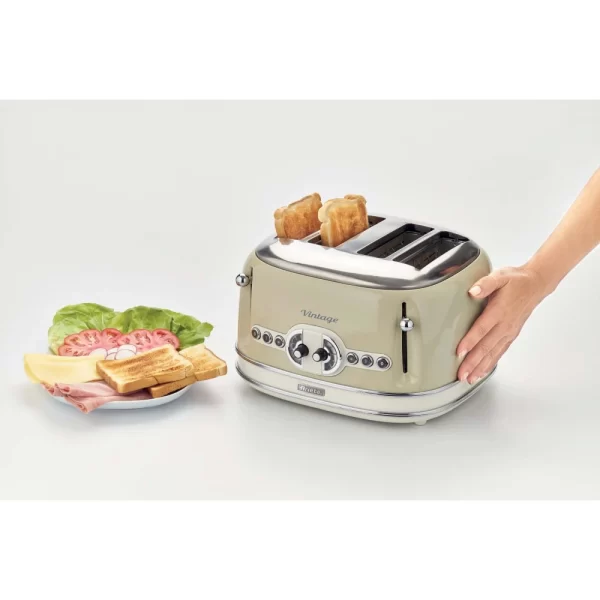ARIETE  BEIGE VINTAGE TOASTER 4 SLICE - Image 3